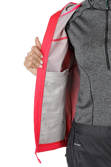 Куртка женская The North Face Hikesteller Softshell Hoodie - Sg Atomic Pink - Фото 6 большая