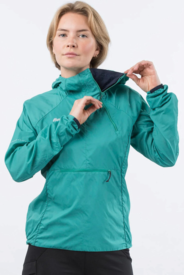 Куртка женская Bergans Floyen Anorak Greenlake/Navy - Фото 4 большая