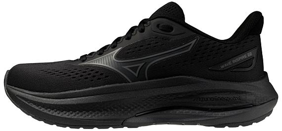 Кроссовки женские Mizuno Wave Inspire 22 Black/Black Sand/Black - Фото 2 большая