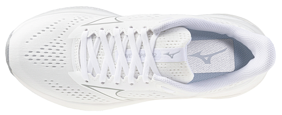 Кроссовки женские Mizuno Wave Inspire 22 White/White/Harbor Mist - Фото 4 большая
