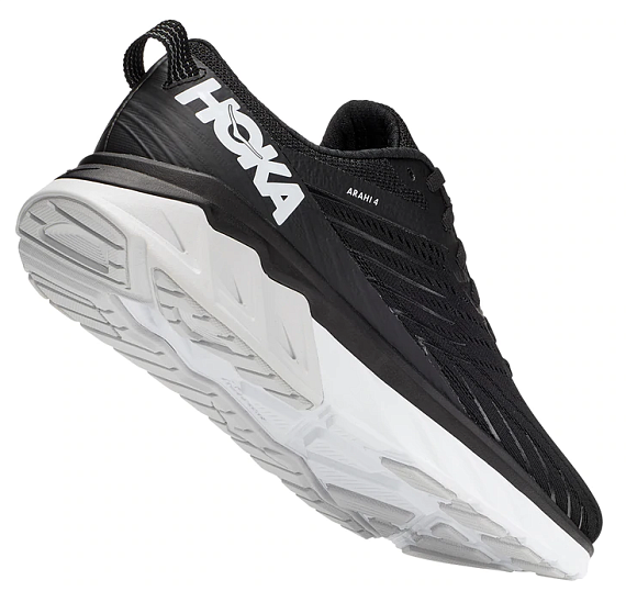 Кроссовки женские Hoka Arahi 4 Black/White - Фото 5 большая