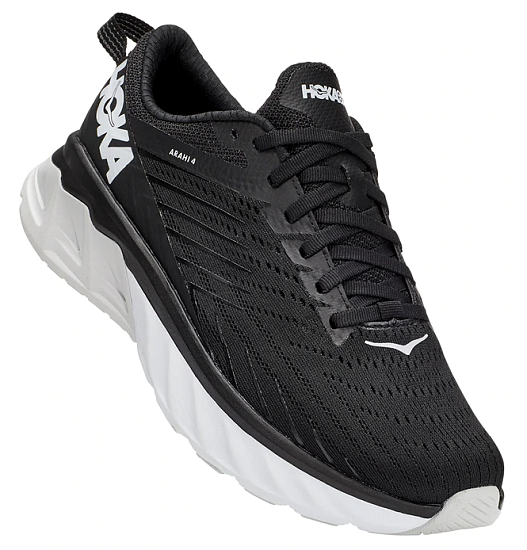 Кроссовки женские Hoka Arahi 4 Black/White - Фото 6 большая