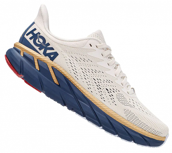 Кроссовки женские Hoka Clifton 7 Tofu/Vintage Indigo - Фото 1 большая