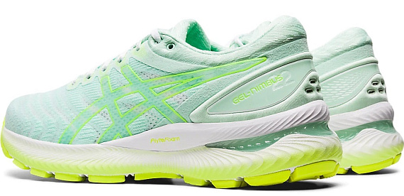 Кроссовки женские ASICS Gel-Nimbus 22 Mint Tint/Safety Yellow - Фото 7 большая