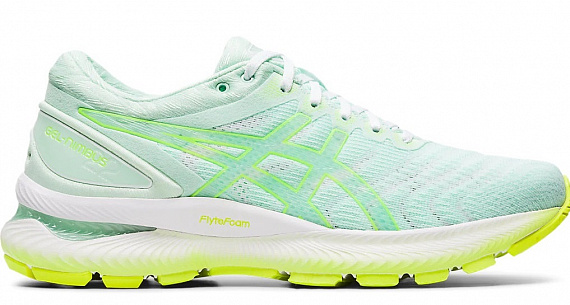 Кроссовки женские ASICS Gel-Nimbus 22 Mint Tint/Safety Yellow - Фото 1 большая