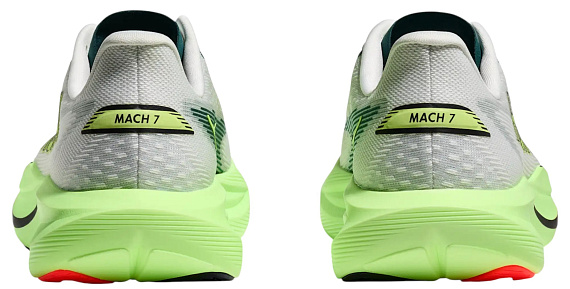 Кроссовки женские Hoka Mach 7 Frost/Neon Yuzu - Фото 5 большая