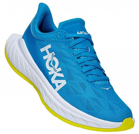 Кроссовки женские Hoka W Carbon X 2 Diva Blue/Citrus - Фото 1 большая