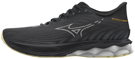 Кроссовки женские Mizuno Wave Skyrise 6 Black/Snow White/Glowing Cream - Фото 6 большая