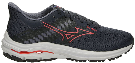 Кроссовки женские Mizuno Wave Equate 9 Odyssey Gray/Striking Coral/Black - Фото 1 большая