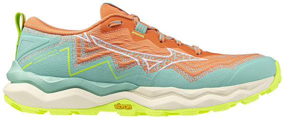 Кроссовки женские Mizuno Wave Daichi 9 Fresh Salmon/White/Sharp Green - Фото 1 большая