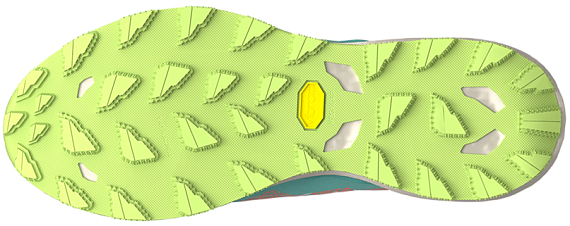 Кроссовки женские Mizuno Wave Daichi 9 Fresh Salmon/White/Sharp Green - Фото 5 большая