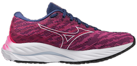 Кроссовки женские Mizuno Wave Rider 26 Fuchsia/HBlue/Innuendo - Фото 2 большая