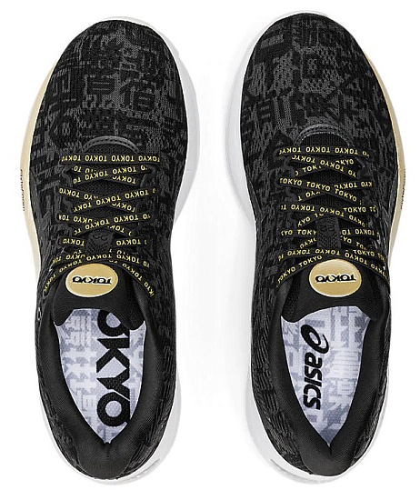 Кроссовки женские ASICS Gel-Cumulus 22 Black/Graphite Grey - Фото 3 большая