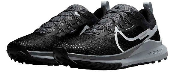 Кроссовки женские Nike React Pegasus Trail 4 Black/Aura-Dark Grey-Wolf Grey - Фото 3 большая