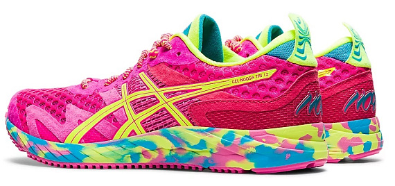 Кроссовки женские ASICS Gel-Noosa Tri 12 Pink Glo/Safety Yellow - Фото 4 большая