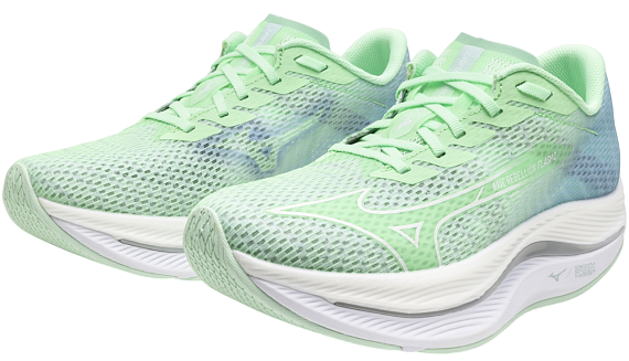 Кроссовки женские Mizuno Wave Rebellion Flash 2 Neo Mint/White/Ether - Фото 7 большая