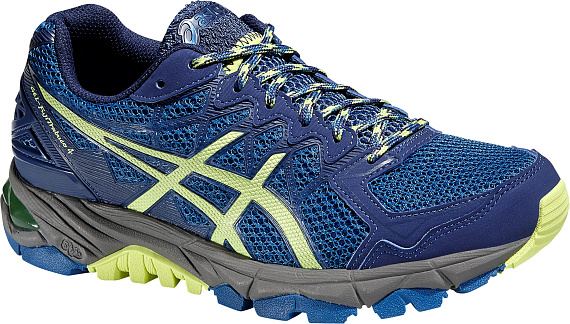Кроссовки женские ASICS GEL-FujiTrabuco 4 Синий/Зеленый/Черный - Фото 1 большая