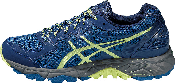 Кроссовки женские ASICS GEL-FujiTrabuco 4 Синий/Зеленый/Черный - Фото 2 большая