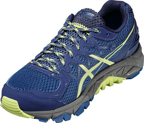 Кроссовки женские ASICS GEL-FujiTrabuco 4 Синий/Зеленый/Черный - Фото 6 большая