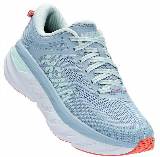 Кроссовки женские Hoka Bondi 7 Blue Fog/Blue Glass - Фото 1 большая