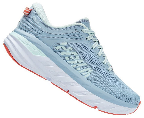 Кроссовки женские Hoka Bondi 7 Blue Fog/Blue Glass - Фото 2 большая