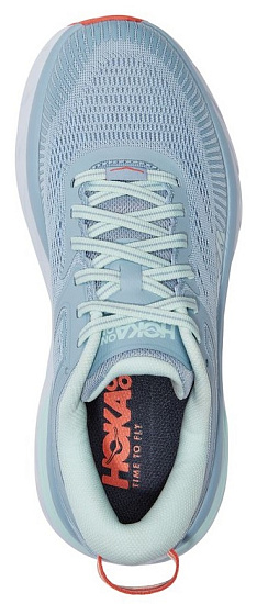 Кроссовки женские Hoka Bondi 7 Blue Fog/Blue Glass - Фото 5 большая