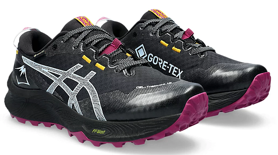 Кроссовки женские ASICS Gel-Trabuco 12 Gtx Black/Light Blue - Фото 2 большая