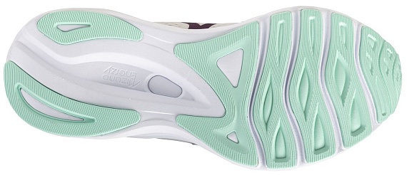 Кроссовки женские Mizuno Wave Serene 2 Snow White/Dark Purple/Ice Green - Фото 2 большая