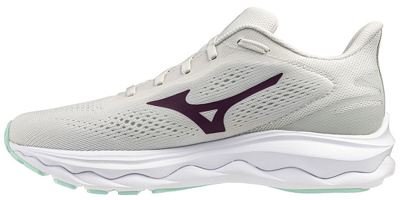 Кроссовки женские Mizuno Wave Serene 2 Snow White/Dark Purple/Ice Green - Фото 3 большая