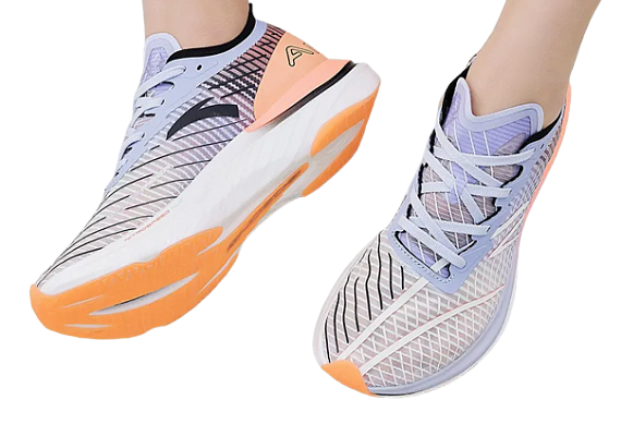 Кроссовки женские Anta C202 GT Ice Pink Blue/Light Purple/Grey Green/Locker Orange - Фото 3 большая