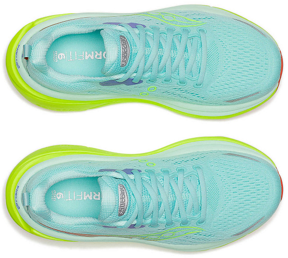 Кроссовки женские Saucony Hurricane 25 Aqua/Citron - Фото 3 большая