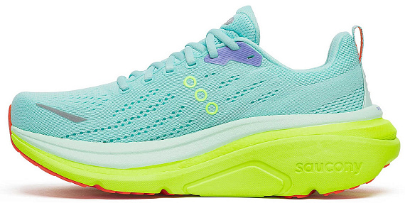 Кроссовки женские Saucony Hurricane 25 Aqua/Citron - Фото 5 большая