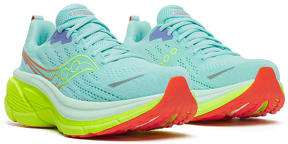 Кроссовки женские Saucony Hurricane 25 Aqua/Citron - Фото 6 большая