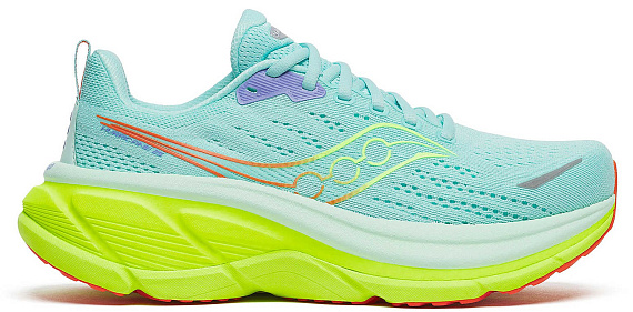 Кроссовки женские Saucony Hurricane 25 Aqua/Citron - Фото 1 большая
