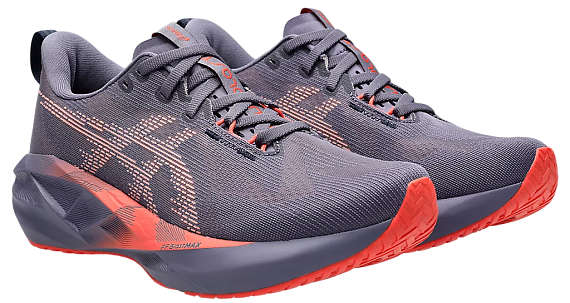 Кроссовки женские ASICS Novablast 5 Greyish Purple/Coral Reef - Фото 8 большая