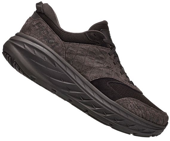 Кроссовки Hoka X Engineered Garments Bondi L Brown Croc Leather - Фото 2 большая