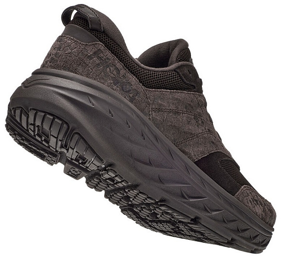 Кроссовки Hoka X Engineered Garments Bondi L Brown Croc Leather - Фото 3 большая