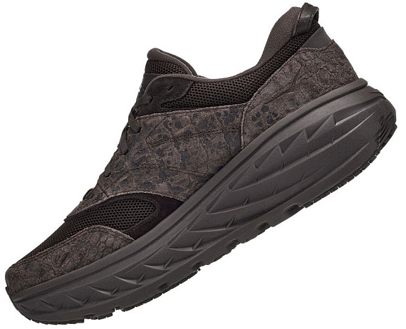Кроссовки Hoka X Engineered Garments Bondi L Brown Croc Leather - Фото 4 большая