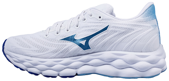 Кроссовки женские Mizuno Wave Sky 8 White/Laser Blue/Mugen Blue - Фото 2 большая