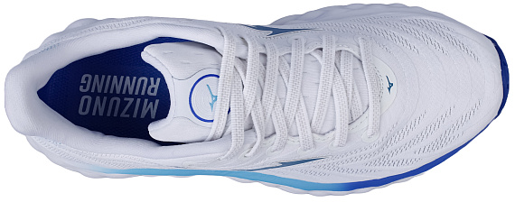 Кроссовки женские Mizuno Wave Sky 8 White/Laser Blue/Mugen Blue - Фото 5 большая