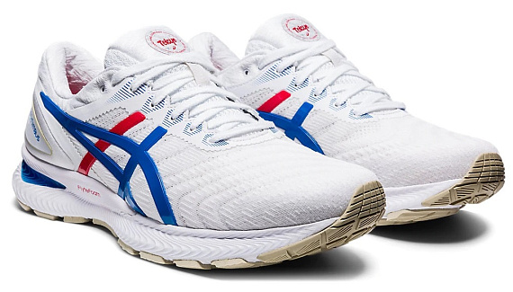 Кроссовки женские ASICS GEL-Nimbus 22 White/Electric Blue - Фото 8 большая