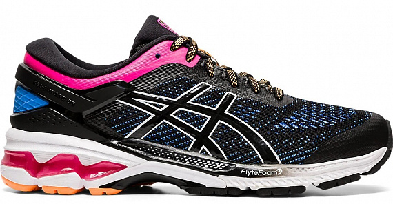 Кроссовки женские ASICS GEL-Kayano 26 Black/Blue Coast - Фото 1 большая