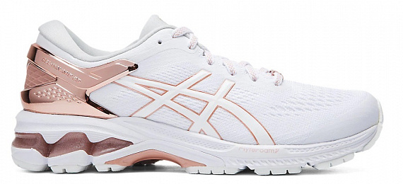 Кроссовки женские ASICS GEL-Kayano 26 Platinum White/Rose Gold - Фото 1 большая
