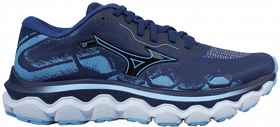 Кроссовки женские Mizuno Wave Horizon 7 Pageant Blue/Mercury Blue/Plei - Фото 1 большая