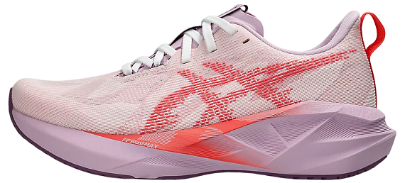 Кроссовки женские ASICS Novablast 5 White/Coral Reef - Фото 2 большая