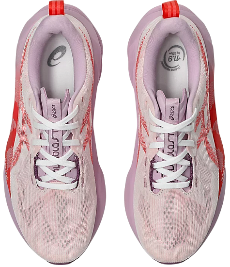 Кроссовки женские ASICS Novablast 5 White/Coral Reef - Фото 4 большая