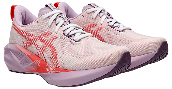 Кроссовки женские ASICS Novablast 5 White/Coral Reef - Фото 8 большая