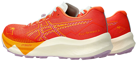 Кроссовки женские ASICS Fujispeed 3 Nova Orange/Light Ube - Фото 7 большая