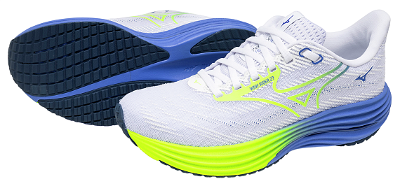 Кроссовки женские Mizuno Wave Rider 29 White/Lightning Yellow/Ultrama - Фото 7 большая