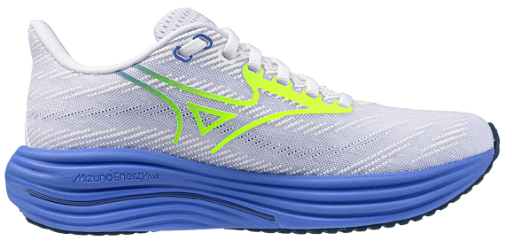 Кроссовки женские Mizuno Wave Rider 29 White/Lightning Yellow/Ultrama - Фото 2 большая